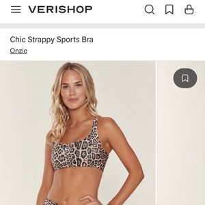 Onzie leopard sports bra XS